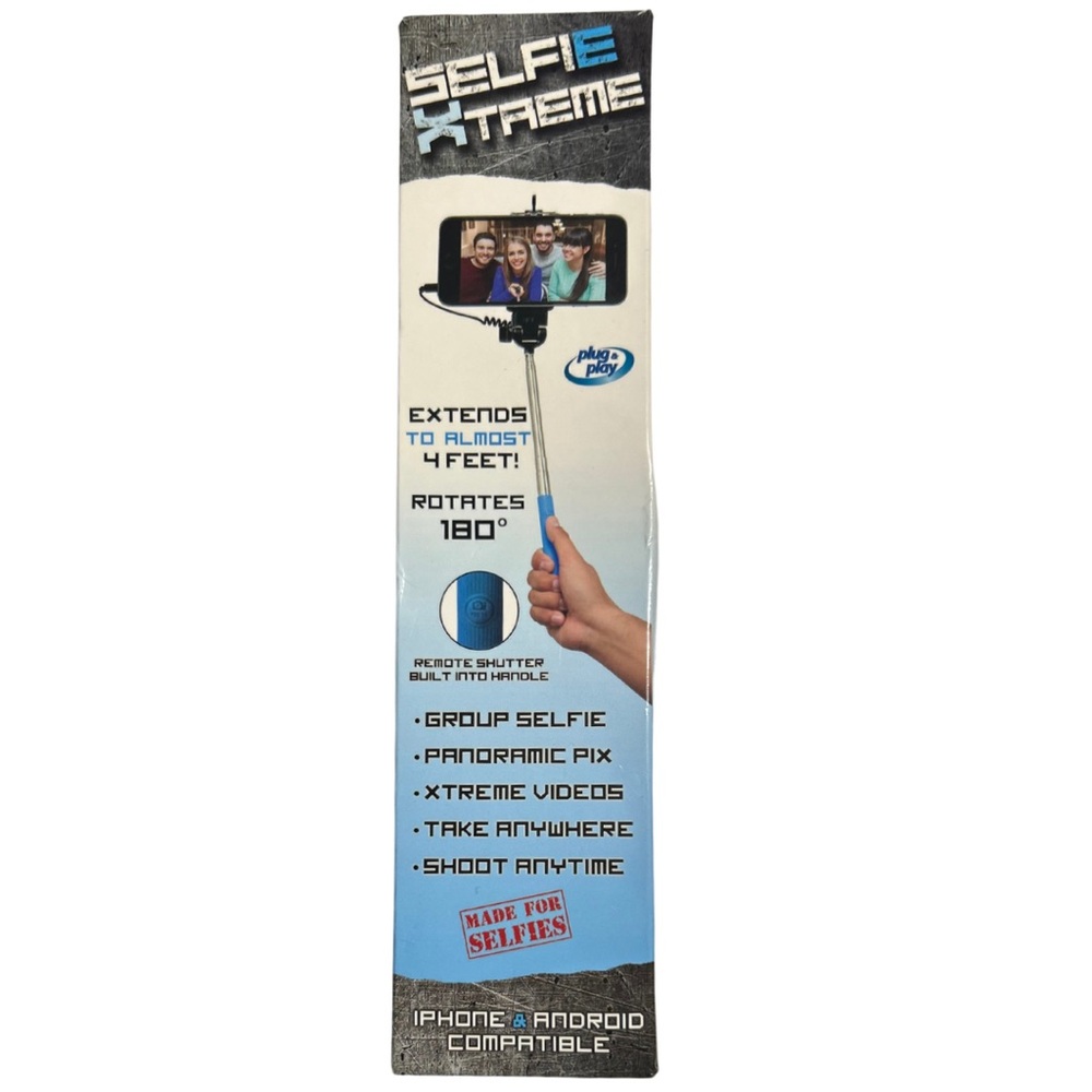 Selfie Xtreme Extendable Monopod / Selfie Stick – iPhone & Android – Plug & Play